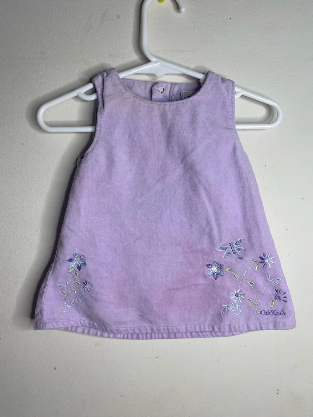 Y2K OshKosh B'gosh Lilac Embroidered Sleeveless Dress